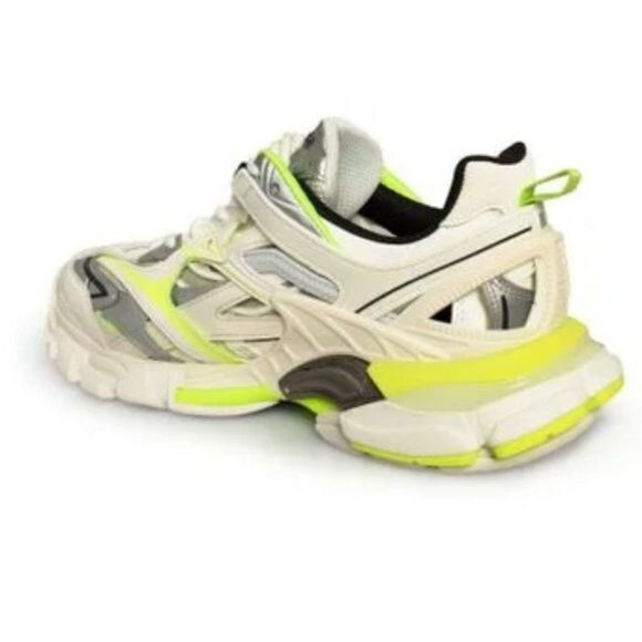 Balenciaga Men’s Sneakers Track 2 White/Fluo Men's size 44 US 11 - Picture 2 of 4